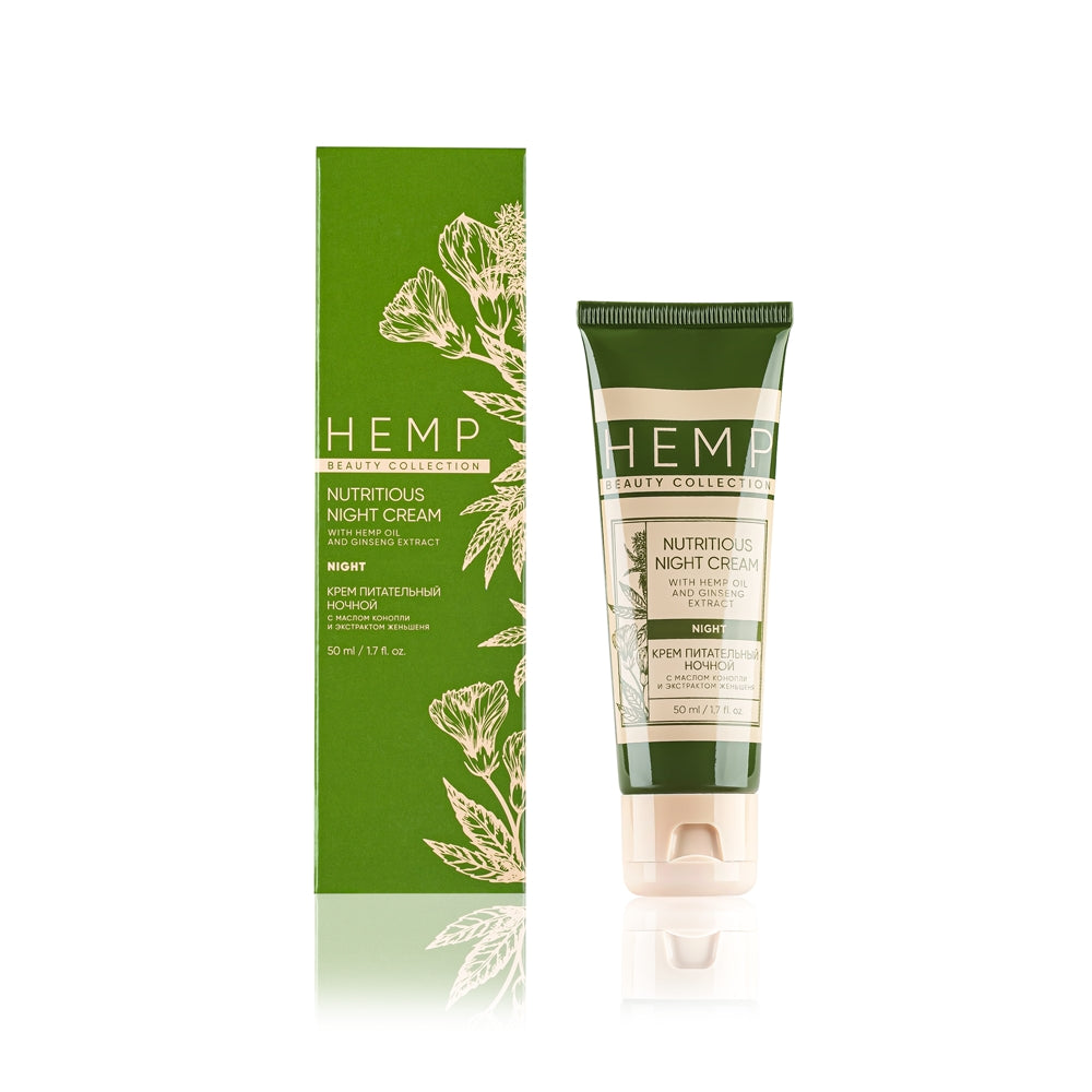 Crema de noche nutritiva intensiva facial HEMP, 50 ml